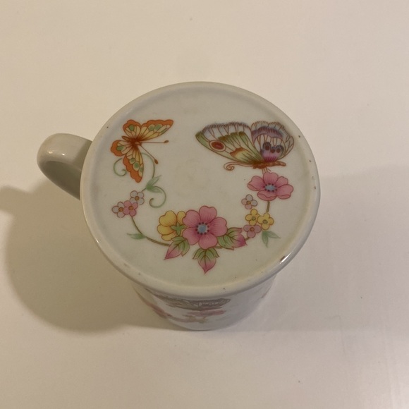 Vintage Butterfly Mug with Lid Toscany Collection Japan - Picture 2 of 6